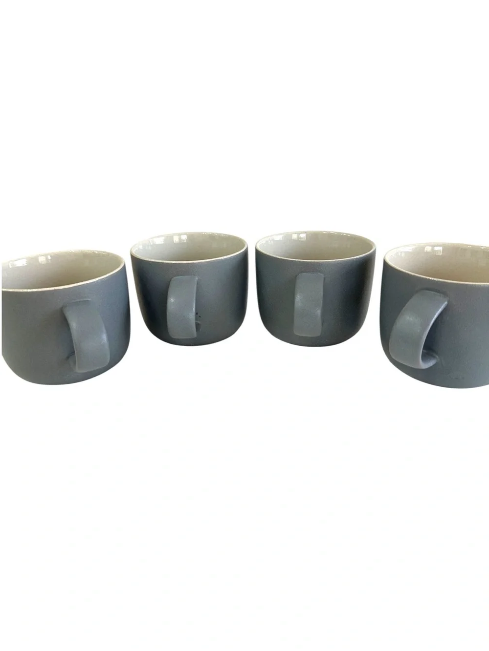 WEST ELM Aaron Probyn Kaloh Stoneware Mugs Set of 4 Anchor Gray Modern